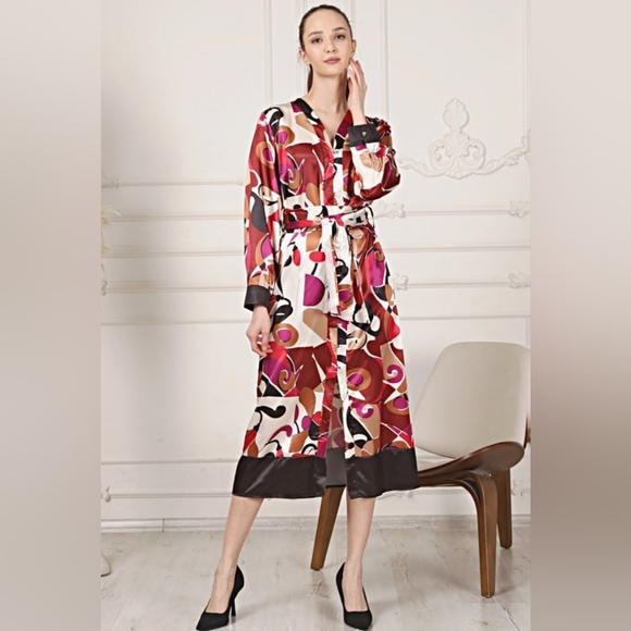New Zara Satin Effect Floral Dress - 9073/303 - Picture 8 of 14